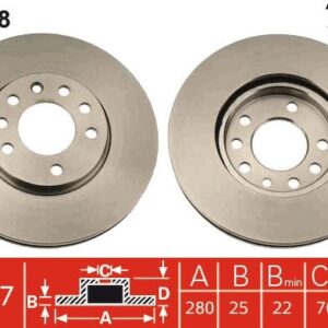 TRW DF4048 DISCO FRENO GM OPEL