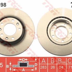 TRW DF6698 DISCO FRENO PSA