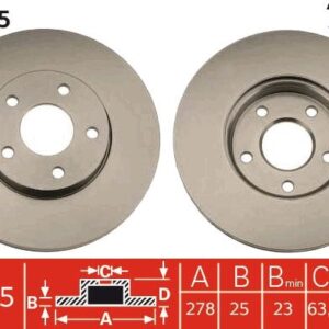 TRW DF4465 DISCO FRENO FORD