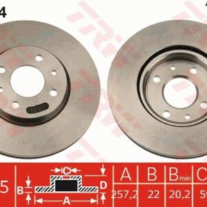 TRW DF2734 DISCO FRENO FIAT PSA