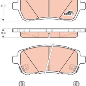 TRW GDB3437 PASTILLAS FRENO DAIHATSU
