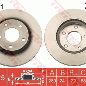 TRW DF6471 DISCO FRENO REN